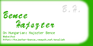 bence hajszter business card